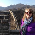 Standing on the Great Wall of China